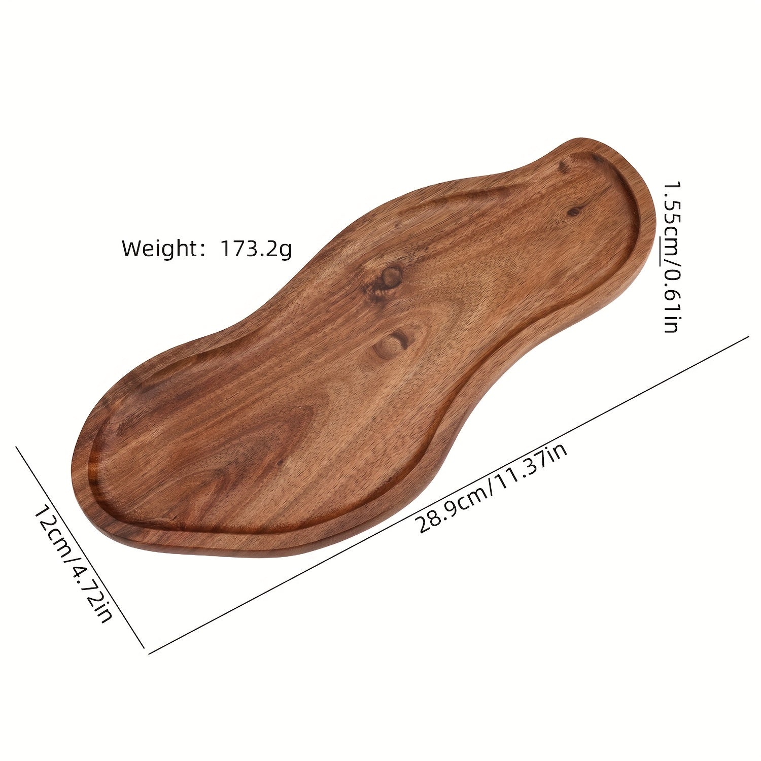 Cross-Border Japanese Acacia Wood Tray, Cloud-Shaped & Peanut-Shaped Tea Tray, Coffee Cup Heat-Resistant Wooden Plate, Cake & Dessert Small Wooden Dish – Factory Direct