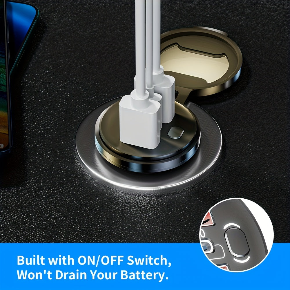 Versatile Car Charger - Features a Switch, Compatible with 12V/24V for Vehicles, Boats, Motorcycles, And Rvs - Portable, Includes Installation Tools|Stylish Design|Includes Voltmeter, Socket for Boat Charging, No Battery Included