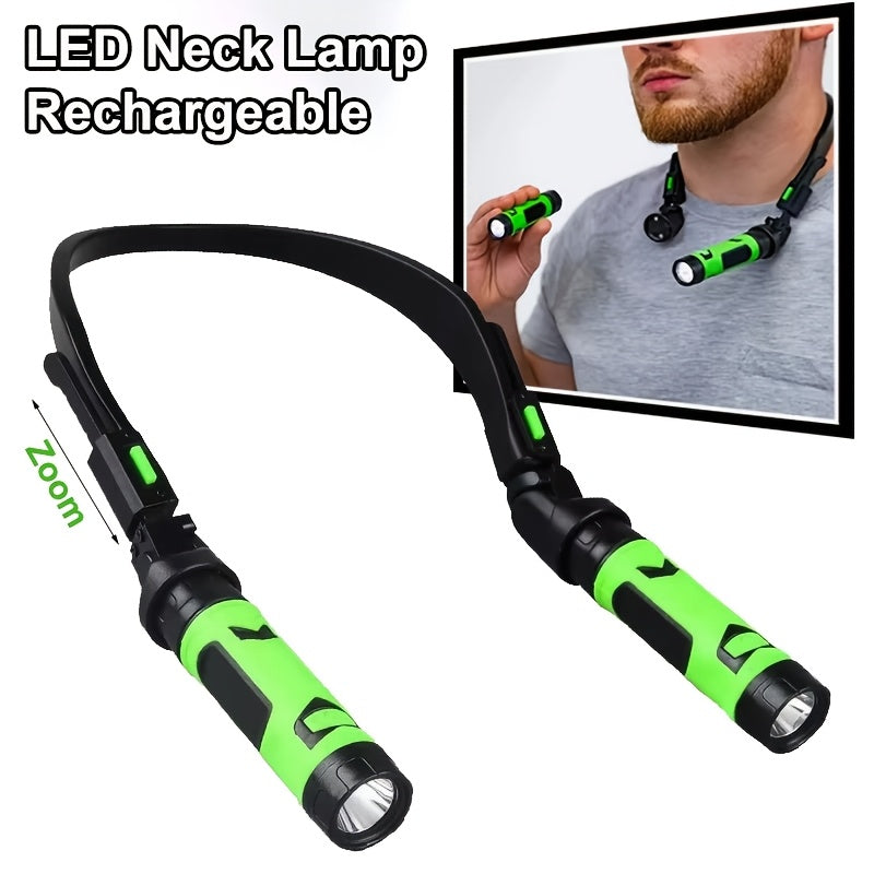 Portable Reading Light, Hands-Free Neck Hanging Flashlight, Ideal for Bedroom Reading, Multi-Functional Work Light with Magnetic Function, Perfect for Outdoor Camping & Emergencies