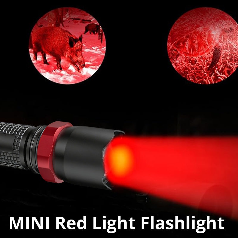 Portable Mini Red Flashlight, USB Rechargeable with 3 Light Modes, Lightweight Red LED Lamp Made of Plastic, Ideal for Camping, Travel and Hiking