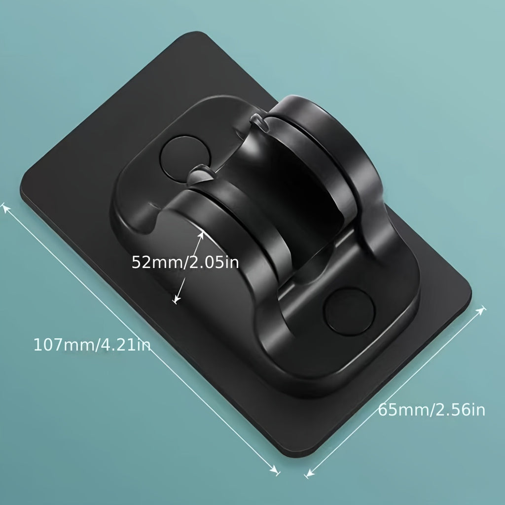No-Drill Handheld Shower Head Holder - ABS Material Shower Bracket, Wall Mount Shower Head Hook, Bathroom Shower Stand Base, Fixed Mount Accessory