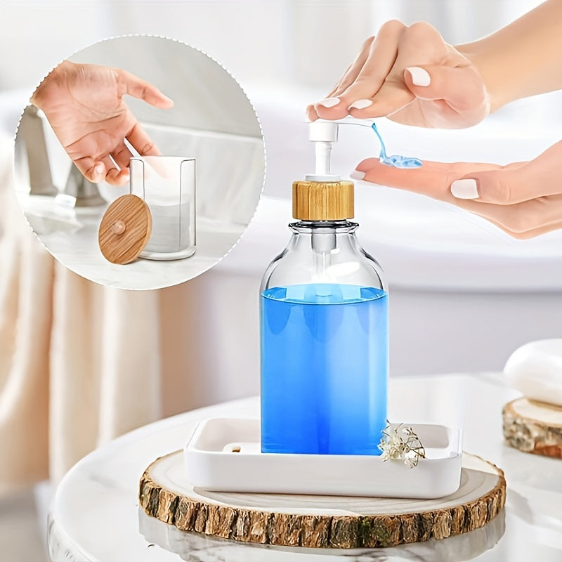 5-Piece Bathroom Decor Set - Complete Bathroom Essentials Set with Soap Dispenser, Toothbrush Holder, Cotton Swab Holder, Bohemian Style Bathroom Storage Box - Perfect Housewarming Gift