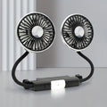 Car Rear Seat USB Cooling Fan with Two Independent Rotatable Heads, 360° Rotation, Ultra Quiet Ventilation, Designed for Sedan, SUV, RV and Truck