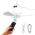 Small Portable Ceiling Fan with Remote, Rechargeable Mini Tent Camping Fan, 8000mAh Battery Powered Canopy Fan Light, Suitable for Pavilion, Umbrella, Patio, RV