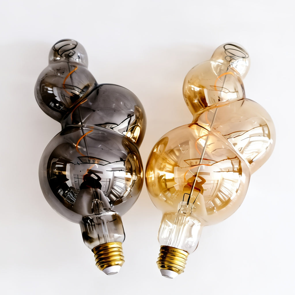 1PC, LED bulb special shape warm light LED bulb 120V 4W 2300K E26 dimmable amber glass gray glass suitable for home chandelier