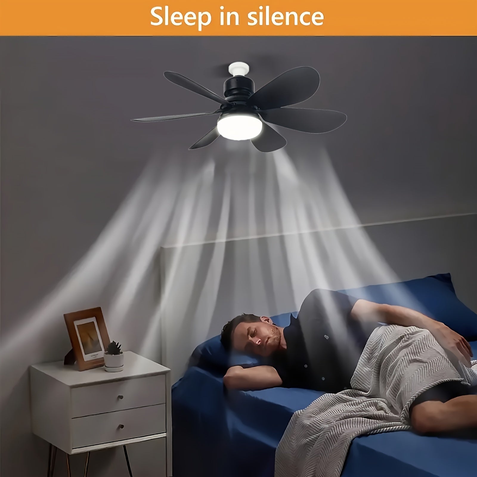 XBATE Smart Ceiling Fan Light, Smart Display & Remote Control, Hardwired 6-Blade Low Profile Fan, 3-Speed Quiet Motor, 3 Color Dimmable LED Light, E27/E26 Base Flush Mount for Bedroom Kitchen Study