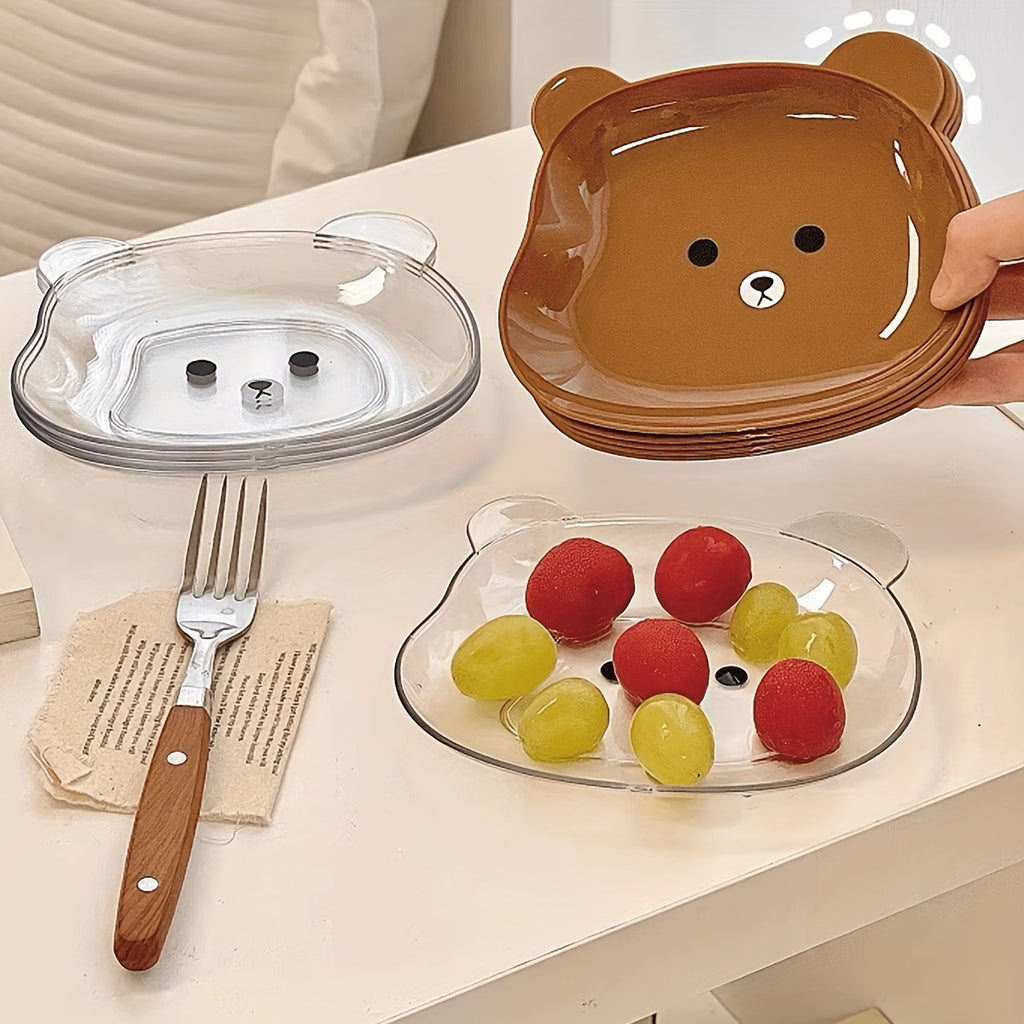 2 PET Cartoon Small Plates, Trash Plate, Square Dried Fruit Tray, Small Dish – Perfect for Kitchen Breakfast, Fruit, Bone Dish, Snacks, etc.