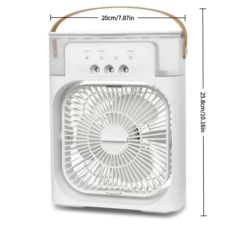 Portable Air Cooler Fan, 3-in-1 Evaporative Air Cooler with 3 Wind Speeds, Large Water Tank, Colorful Night Light and Timer, Perfect for Bedroom, Home and Office