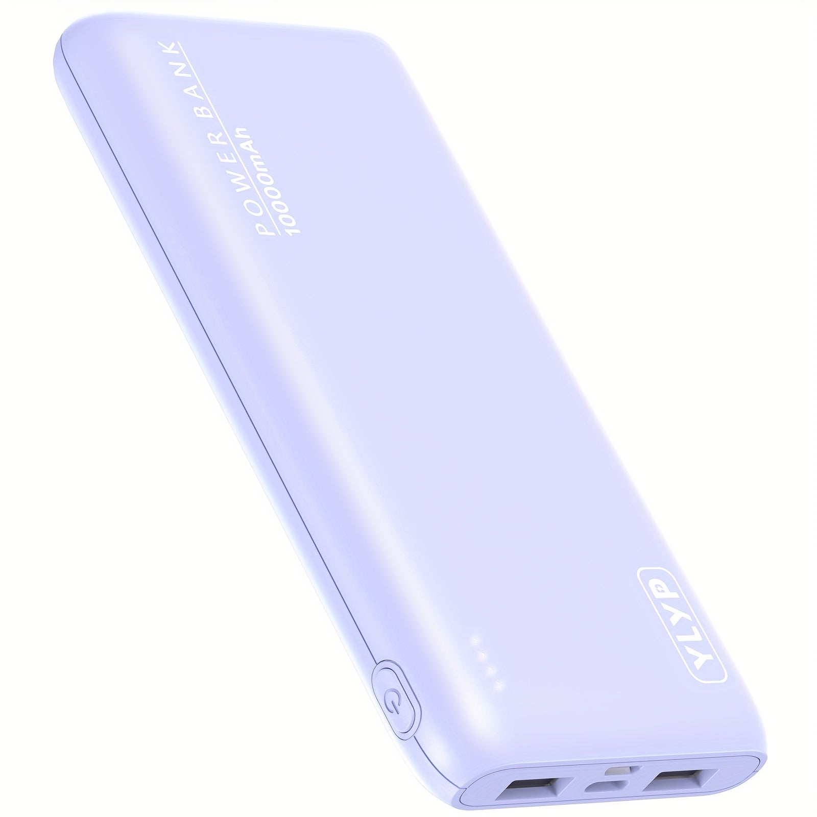 YLYP 1pc Ultra Slim 10000Mah Portable Charger Power Bank, Featuring an LED Light Display, Designed for Travel/Outdoor Emergency Backup, Dual USB Output, Type-C/Micro Input Interface