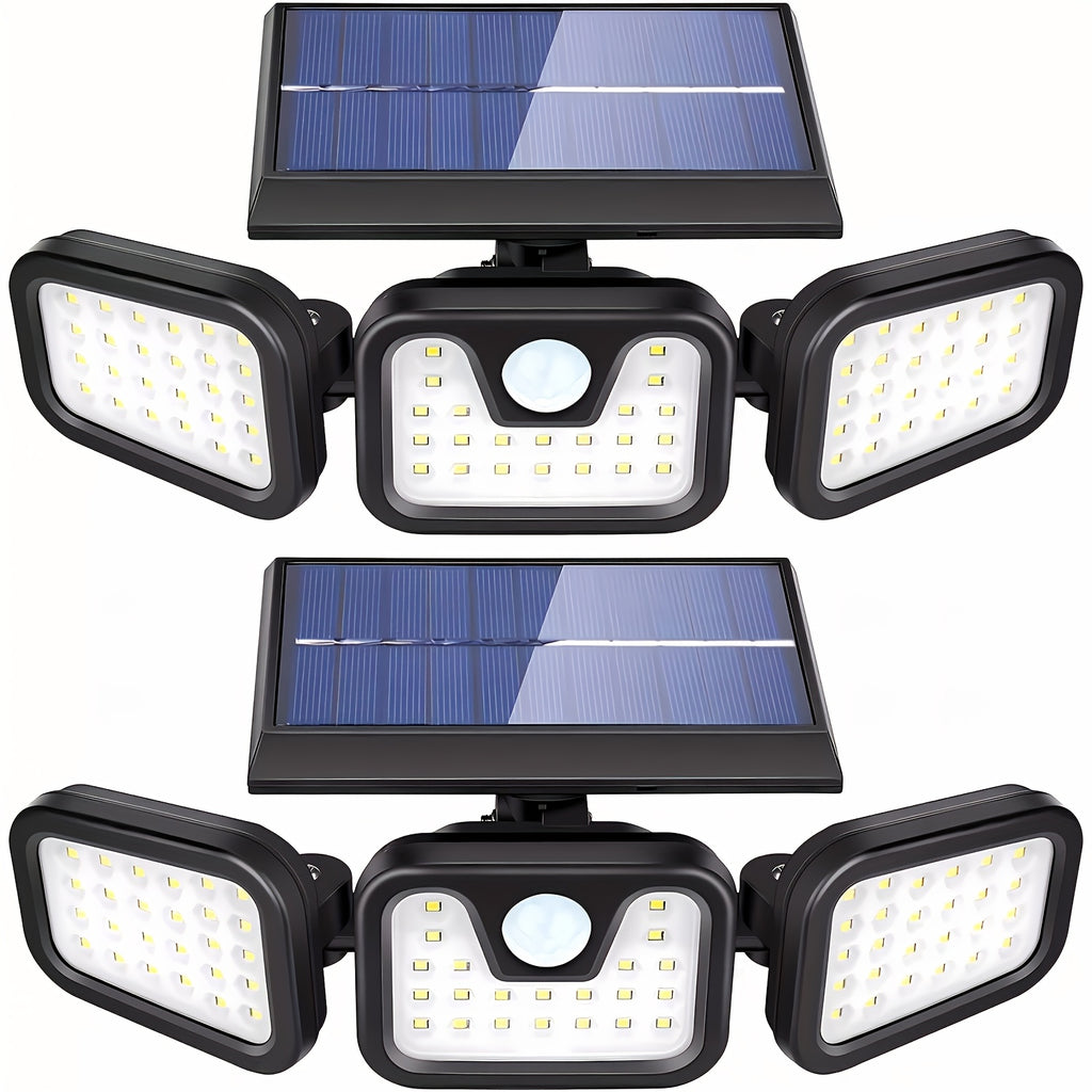 B B BRIGHT Solar Lighting Street Light, Three-Side Lighting Multi-Head Sensor Light, Wireless Street Light, High-Power Rural Courtyard Light, Outdoor Wall Light, Solar Street Light, PIR Motion Sensor, Perfect for Corridors, Rural Courtyards, Villas