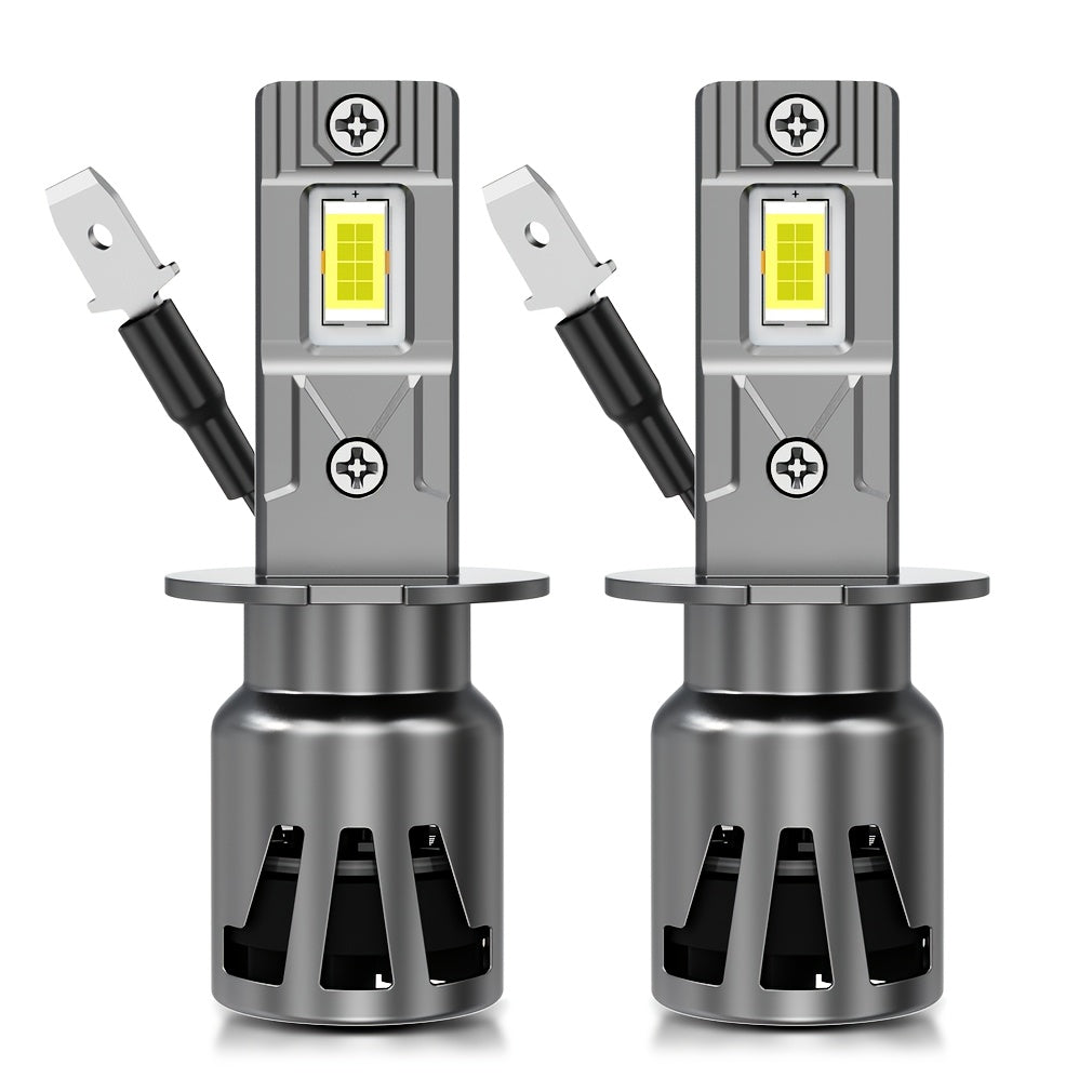 TOAUTO H1 H3 LED Lights Canbus Bulbs Car Headlight High Power Car Fog Light Diode Motorcycle Driving Running Light 12V-24V 70W Universal Fit for Most Models, No Battery Included