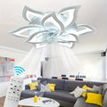 31.1 Inch Remote Control Ceiling Fan with Light, Decorative Style Ceiling Fan, 3 Colors Available, 6 Speed Settings, Modern Indoor Flush Mount Ceiling Fan