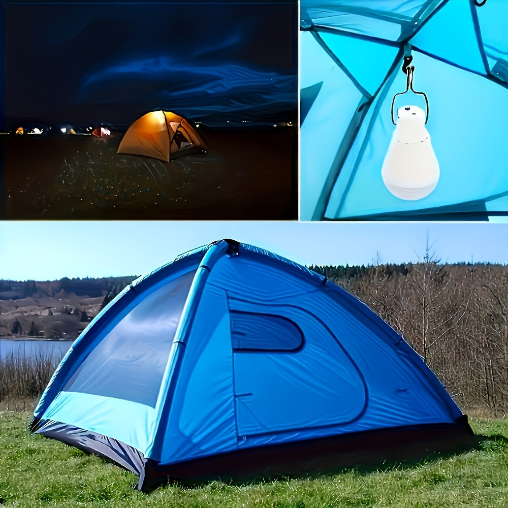 4-pack solar bulbs, solar-powered portable emergency LED bulbs, solar floodlight, suitable for camping, tents, indoor/outdoor use, sheds, night fishing, chicken coops
