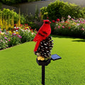 Solar Cardinal Pinecone Light, Outdoor Lawn Ground Insert Decoration, Courtyard Porch Ambiance Lighting, Warm Winter Landscape Light