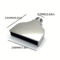 1 Car Modification Exhaust Pipe Stainless Steel Square Exhaust Tip Universal Square Outlet Exhaust Tail Pipe