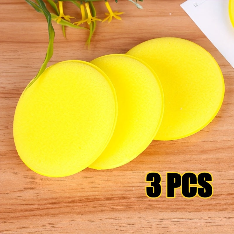 Car Polishing Sponge Pad Soft Foam Applicator Pad Round Wax Applicator Pad Sponge Vehicle Polishing Pad Car Cleaning Pad Car Glass Cleaning Sponge