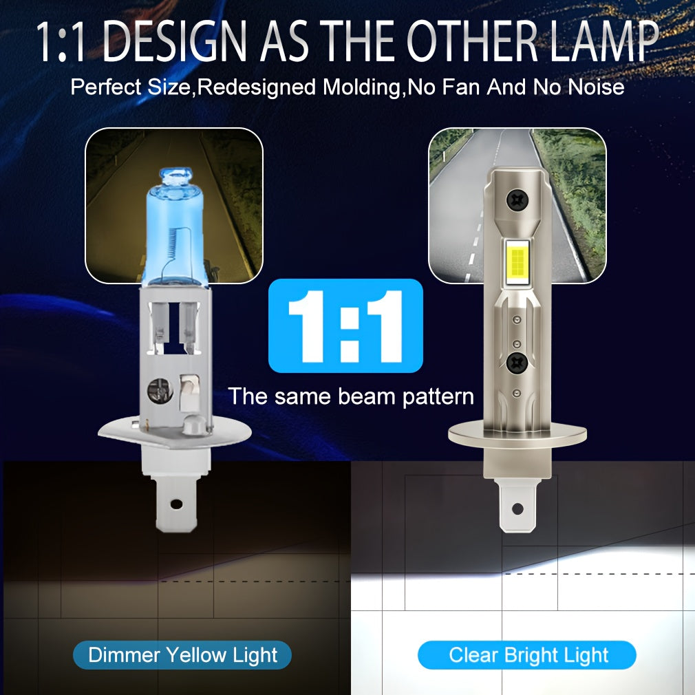 H1 LED Light 3570 CSP Chip Daytime Running Light Car Headlight Plug-and-Play