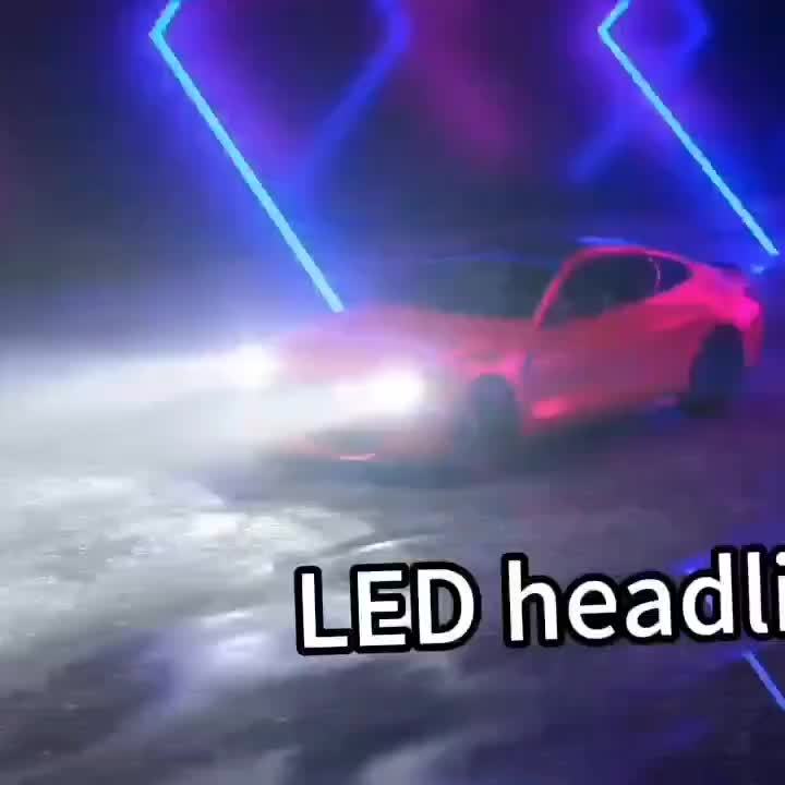 RAFFISHER 2-Pack H4 H7 LED Headlights, 480W High Power, 50000LM Brightness, Compatible with Canbus and Various Models Including H1, H11, H8, H9, HB3 9005, HB4 9006, 12V, 6000K Turbo Light, for Vehicles