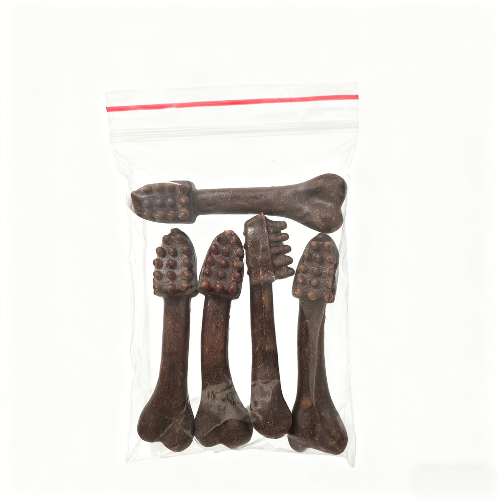 大号5件牛肉味狗狗磨牙棒-狗狗喜欢的磨牙棒，狗狗咀嚼玩具，狗狗洁牙棒，狗狗洁齿棒，狗狗解压玩具适用于所有狗狗.