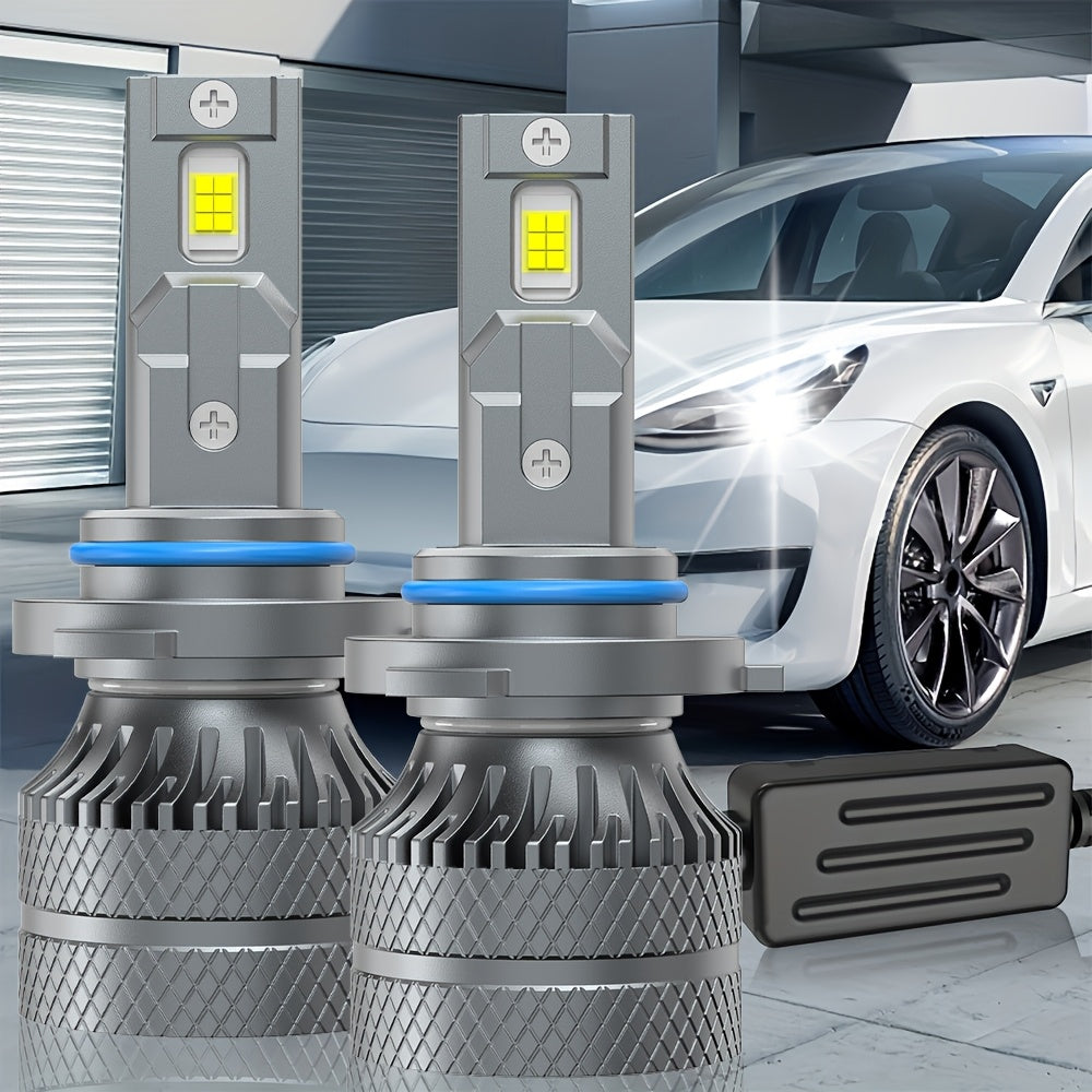 2PCS Super Bright Car LED Lights, 29500LM, Super Bright White Light, 9005/9006/9012, H1/H4/H7/H11 - Car Headlights, Plug-and-Play, Super Heat Dissipation LED Lights, No Battery, Driving Light, Spotlight