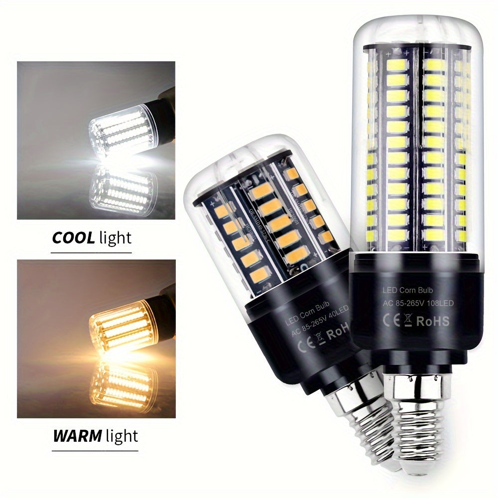 LED corn bulb E14 small screw base spotlight AC85-265V ceiling chandelier built-in bulb E27/E26 universal indoor bright eye-protection flicker-free candle light B22 home use 220V bedroom living room office study downlight 110V bathroom