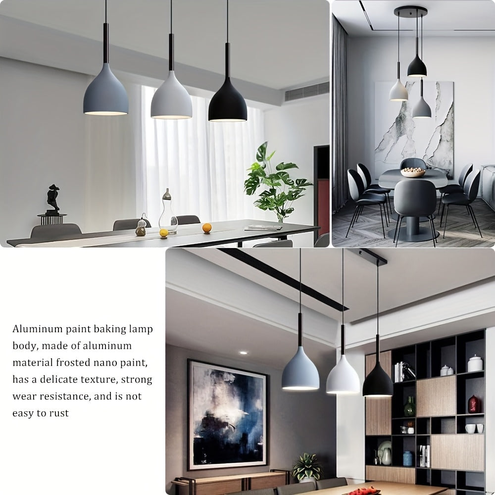 Modern Scandinavian Minimalist Pendant Light, Creative Ceiling Light, 3 Pendant Lights for Dining Room, Modern Hanging Pendant Light for Living Room, Entryway, Kitchen Island, Hallway, Bedroom (Bulb Not Included)