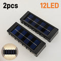 2-Pack 12LED Solar Wall Light, IP44, Outdoor Wall Light Decoration, Black Housing Up and Down Lighting Ambient Solar Light for Wall Illumination