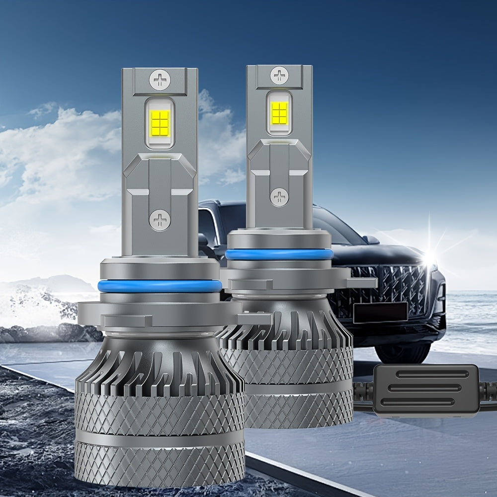 2PCS LED Car Headlights, Compatible with 9006/9005/9012, H11/H4/H1/H7 - 29500LM, 240W Power, 6500K High/Low Beam, Cool White Light, Plug-and-Play System, Built-in & External Driver, No Battery Needed