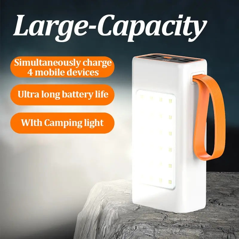 58800mAh Two-Way Fast Charging Power Bank with LED Neon Flashlight, Large Capacity Portable Bidirectional Mobile Power Source External Tito C Compatible with Smart Phones, for iPhone, for iPad, for Samsung Most Smart Devices, USB-C, USB-A, USB-B