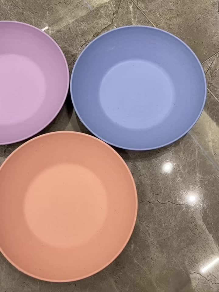 5 Pieces, 9-Inch Deep Large Capacity Dinner Plate, Pasta Plate, Dessert Plate, Salad Plate – Perfect for Home, Dormitory, Kitchen, Restaurant, Parties – Tableware Accessories, Kitchen Supplies – 5 Colors