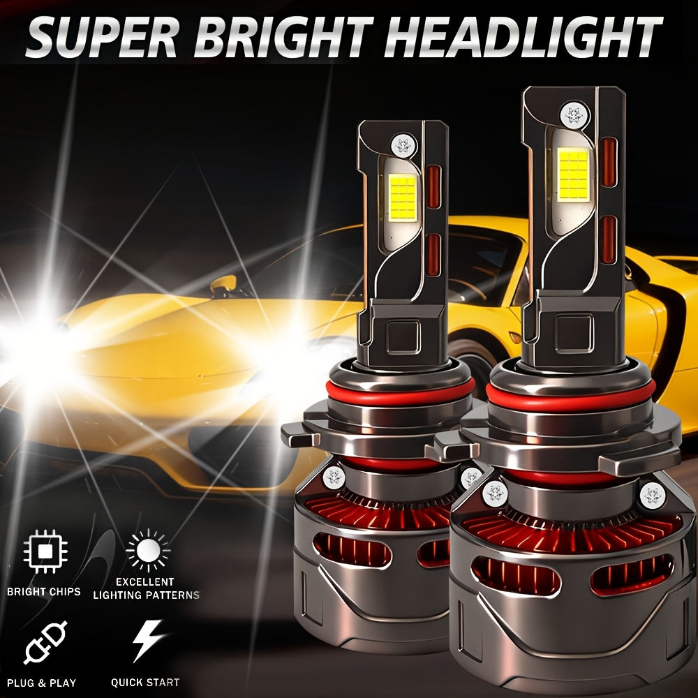 2-Pack H11 LED Headlight Bulbs H11 Super Bright Headlight Bulbs 390W High Power 59500 Lumens 7500K Color Temperature Fits H1, H4, H7, H11 Models Improves Night Driving Safety 900% Brightness Increase HB3, 9005, HB4, 9006, HIR2
