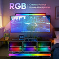 15.57-inch RGB dual-sided screen light, USB screen ambiance light, lighting tube, desk lamp, three-color adjustable, RGB幻彩, five-button USB wired control, 45-degree adjustable angle, eye-protection light, reading light, cool lighting modes