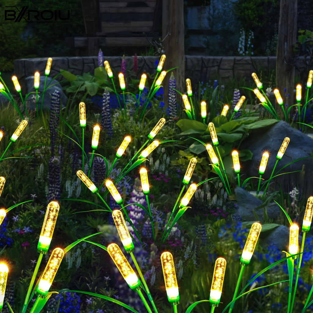 Solar Swaying Reed Light, for Garden Decoration, Outdoor Decorative Light, Suitable for Landscape Garden, Courtyard, Patio, Lawn, Halloween Christmas Holiday Party Decorative Lighting, Create a Warm Outdoor Atmosphere