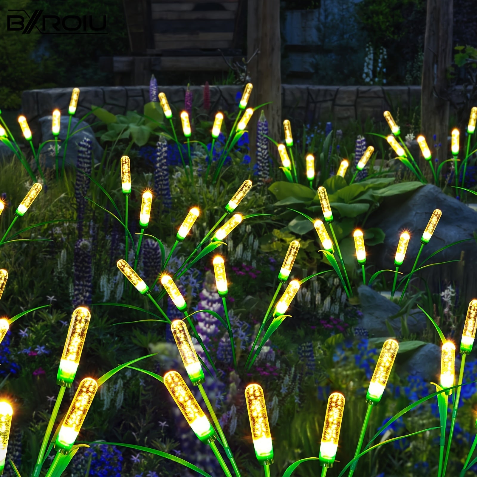 Solar Swaying Reed Light, for Garden Decoration, Outdoor Decorative Light, Suitable for Landscape Garden, Courtyard, Patio, Lawn, Halloween Christmas Holiday Party Decorative Lighting, Create a Warm Outdoor Atmosphere