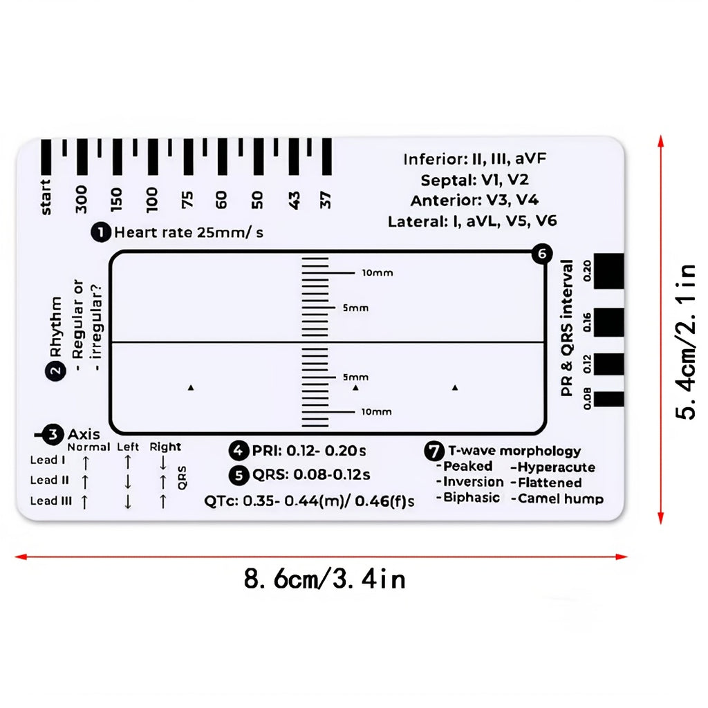 创意热销新款实用性便携 ECG 7 Step Ruler心电图7步尺