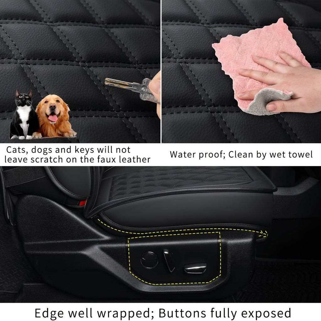 Leatherette Seat Covers for Ford F150, Fits 2015-2025 F150 Super Truck and 2017-2025 F250 F350 F450 Super Truck Cab Pickup