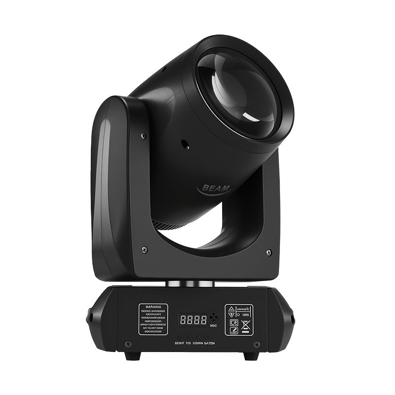160W beam light, black moving head light, moving head light, spotlight, LED stage light - DMX512 control, with 12 colors and 15 gobo patterns, 18-facet prism, voice/sound activation, aluminum alloy housing