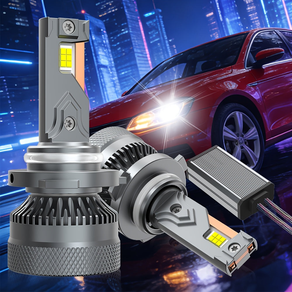 2PCS LED Car Lights - H7/H4/H1/H11, 9005/9006/9012 - 40000LM, 6500K Cool White Light, High/Low Beam, Plug-and-Play, for Enhanced Visibility and Safety, No Battery Needed, 5-Minute Installation