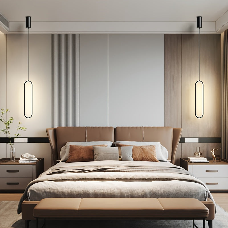 2-Piece, Ceiling Iron Pendant Light, Includes LED Warm Light and White Light, Acrylic Flicker-Free, Suitable for Dining Room, Living Room, Bedroom, Bar and Other Places
