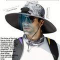 Unisex Solar Fan Boonie Hat, Reinforced Steel Wire Brim, 3-Speed Solar Fan with USB Charging, Breathable Cooling Design, Extra Wide Brim for Full Protection, Ideal for Hiking, Travel, Gardening and Outdoor Activities