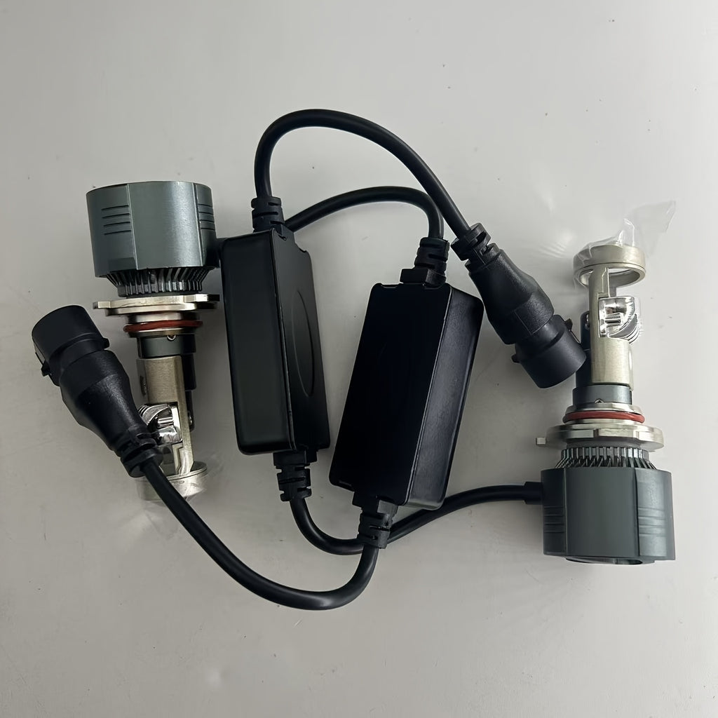 2个装 H7 H4 H11 LED 投影镜头大灯套装，兼容 H8 9005 9006 HB3 HB4 汽车灯泡，采用 6000K Canbus Turbo 高功率迷你汽车/摩托车灯，用于雾灯，不含电池