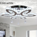 20.4-Inch Modern Large Crystal Chandelier - Hardwired LED Crystal Diffuser Pendant Light, Ceiling Light Fixture for Bedroom, Living Room and Dining Room (Cool White Light)