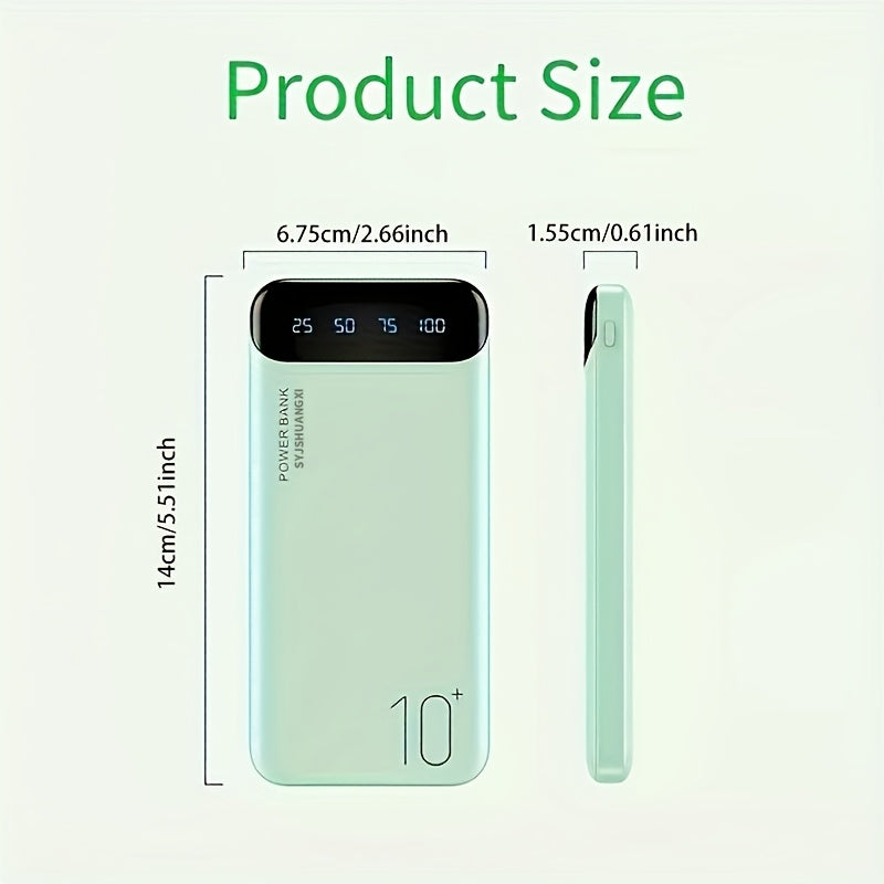 A Portable Power Bank with a Large Capacity of 10000/20000Mah, Suitable for Iphones, Android Devices, Tablets, Headphones, And Other Electronics. It Features Dual USB Outputs And Makes a Great Gift for Birthdays Or Christmas