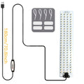 USB Powered LED Plant Grow Light, Full Spectrum Plant Light Strip with 4-Level Dimmable Brightness and Auto On/Off Timing Function. Built with 100 LED Beads, ideal for seedlings, vegetables, flowering plants and succulents