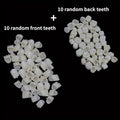 20片包含10前牙+10后牙临时假牙，带收纳盒，可重复使用上下颌套装，无味舒适口腔器具