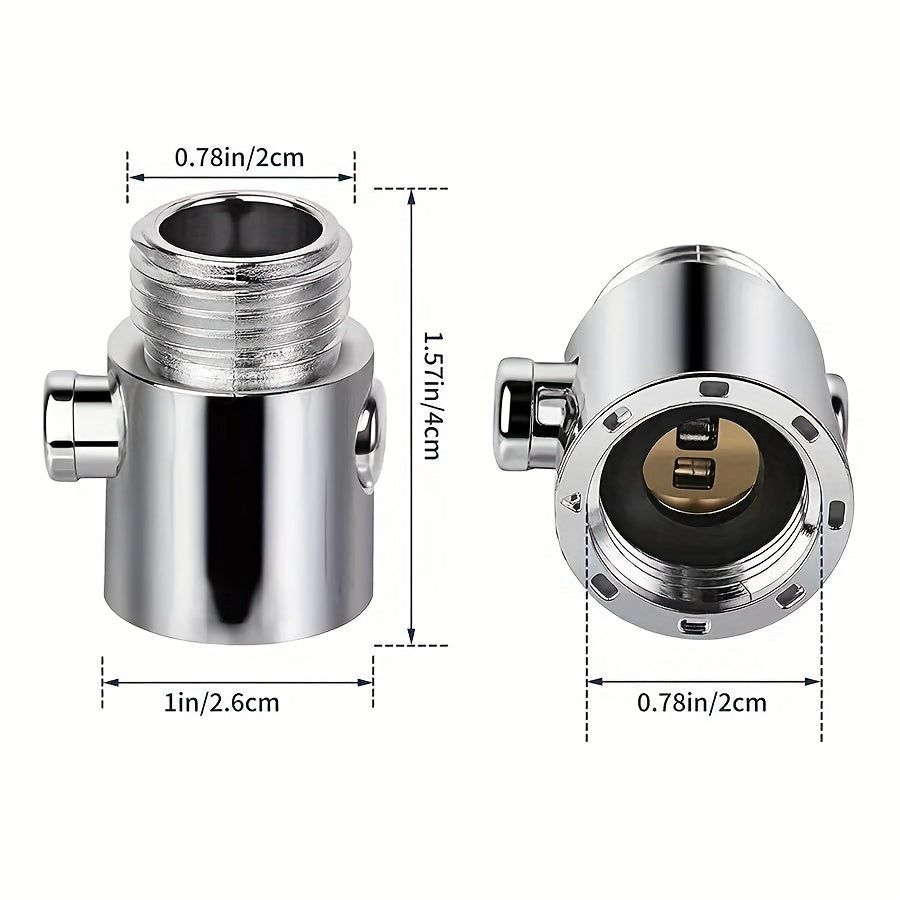 Heavy Duty Shower Head with One-Button Flow Control - Quick Water Adjustment, Thick Chrome-Plated Build, for Home Spa, Bathroom, Kitchen, Commercial Use - Fits Standard Faucets