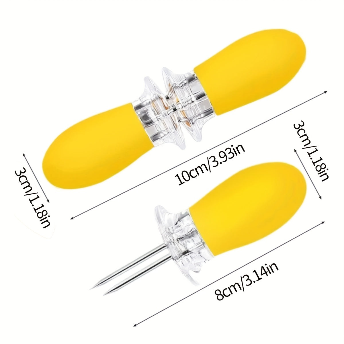 2PCS/4PCS/6PCS/8PCS Stainless Steel Corn Holders, BBQ Skewers, Corn Forks, Fruit Forks, Household Corn Cooking Gadgets