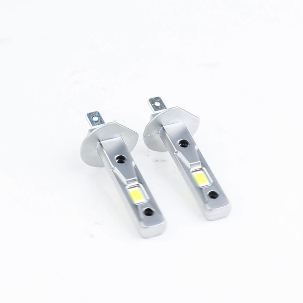 2 Pcs H1 LED Headlight Bulbs High Power 120W Super Bright 20000LM H1 LED Car Headlight Mini Auto Headlight High/Low Beam, Canbus Error-Free Headlight Bulbs Plug-and-Play No Turbo Fan