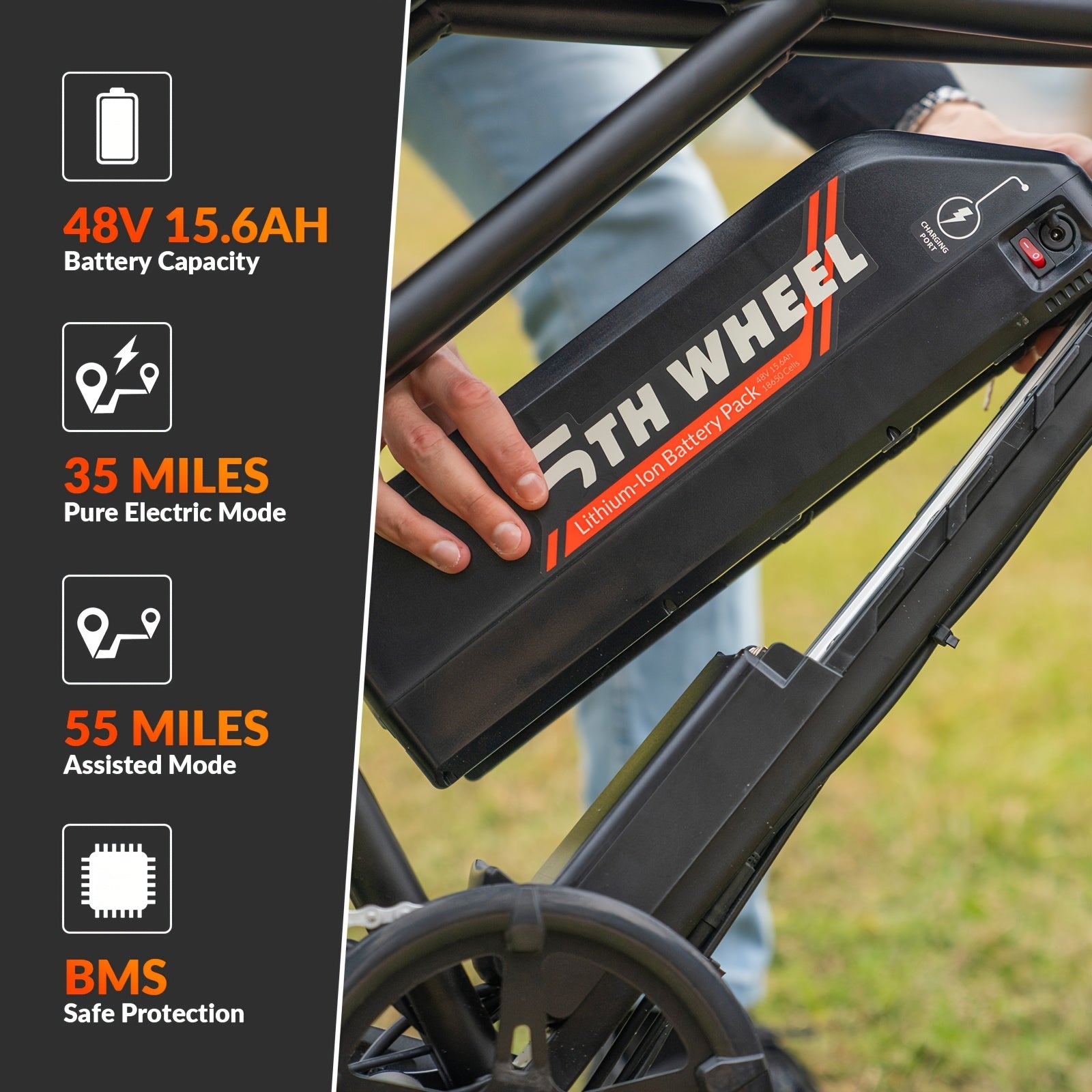 20"x4.0" 电动山地自行车 | 双盘刹车，最高时速 20MPH，749W 电机，48V 15.6Ah，全悬挂，非常适合越野探险、公路旅行和户外探索，父亲、朋友的礼物 | 复古棕色，合金钢车轮
