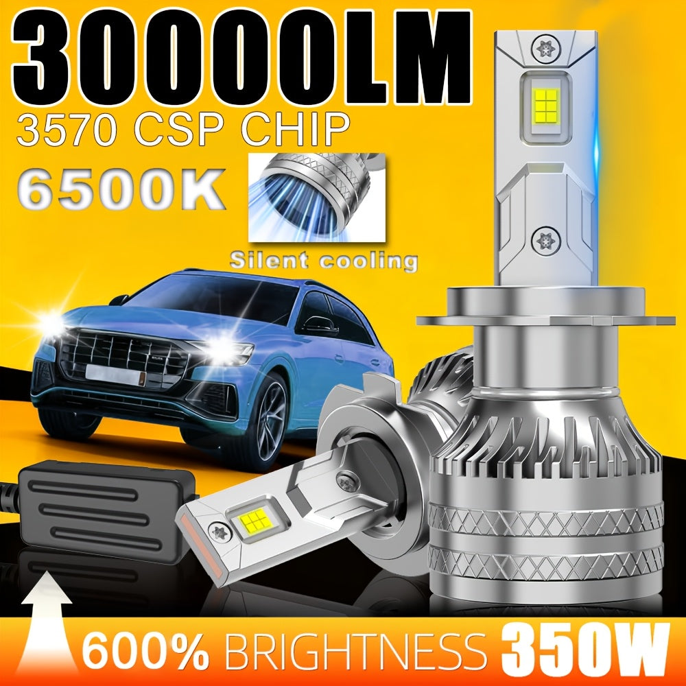 2Pcs H1 LED H7 H4 LED H11 HB3 9005 HB4 9006 9012 HIR2 Bulbs Car Headlights 30000 Lumens 350W Auto Front Light 12V 6500K